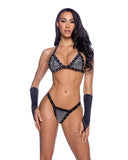 Fully Bedazzled Rhinestone Bikini Set