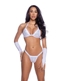 Fully Bedazzled Rhinestone Bikini Set