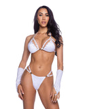Bedazzled Strappy Breakaway Bikini Set with Rhinestone Detail