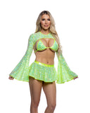 Sequin Bell Sleeve Shrug