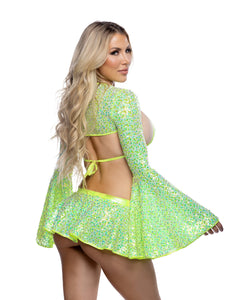 Sequin Bell Sleeve Shrug