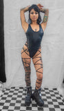 FE233 - Leg Wrap Lace-Up Bodysuit