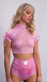 FE235 - Lace-Up Shoulder Top***50% OFF