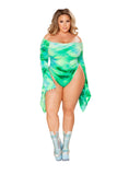 FF113 - Tie-Dye Velvet Long Sleeve Gypsy Bodysuit***50% OFF***