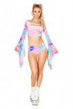 FF115 - Long Sleeve Tie Dye Gypsy Sleeve Top***30% OFF***