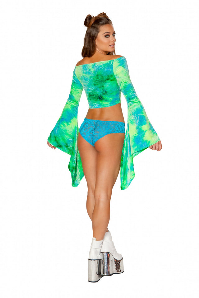 FF115 - Long Sleeve Tie Dye Gypsy Sleeve Top***30% OFF***