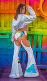 FE250 - Rainbow Rays Garter Belt