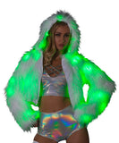 CL524 - Light-Up Hooded Cropped Jacket