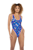 JR145 - Print High-Cut Bodysuit