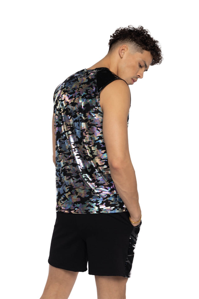 JR156 - Two-Tone Men's Sleeveless Shirt