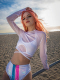 FF394 - Long Sleeve Mesh Top