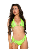 PVC Lace-Up Triangle Top