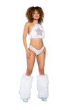 Light-Up Faux Fur/Glitter Vinyl Star Halter