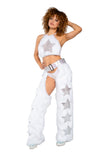 Light-Up Faux Fur/Glitter Vinyl Star Chaps
