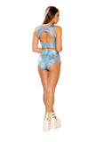 FF265 - HOLOGRAPHIC HIGH-WAIST SHORT