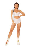 FF265 - HOLOGRAPHIC HIGH-WAIST SHORT