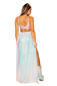 FF364 - Sequin Mesh Harness Gypsy Skirt